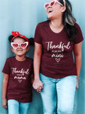 Letters Print Mom Tee Short Sleeve