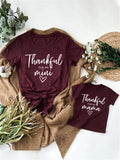 Letters Print Mom Tee Short Sleeve